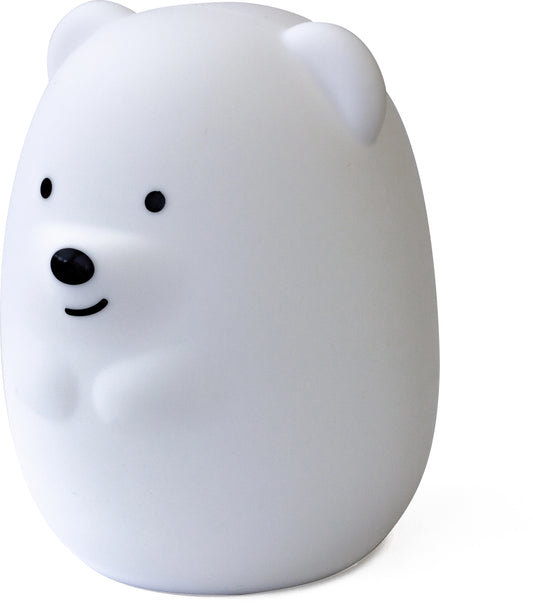 White polar bear-shaped night light on a white background