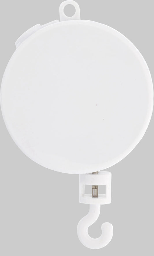 White pulley system on a white background