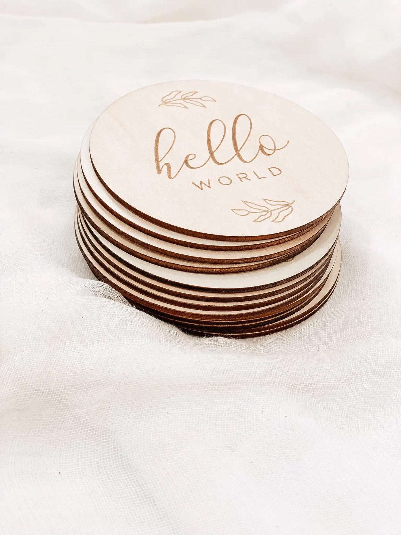Baby Monthly Milestone Wooden Cards/Discs - Generosa Home & Living - -