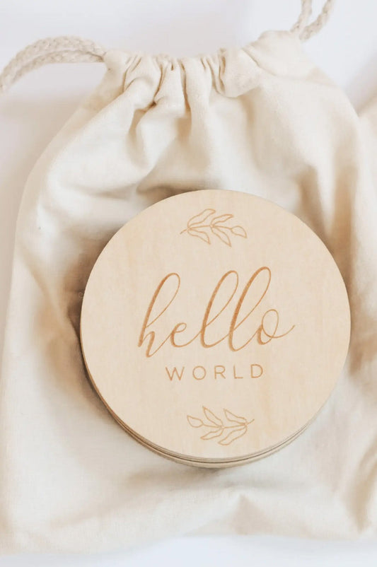 Baby Monthly Milestone Wooden Cards/Discs - Generosa Home & Living - -