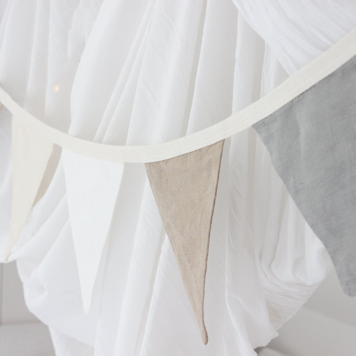 Bunting- white, beige and grey - Generosa Home & Living - -