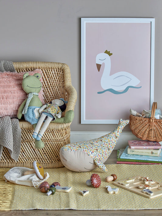 Swan Illustration with White Frame