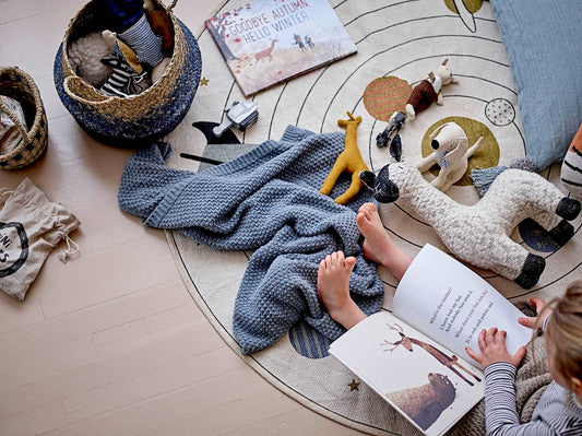 Ianas Round Kids Rug- Space Theme freeshipping - Generosa