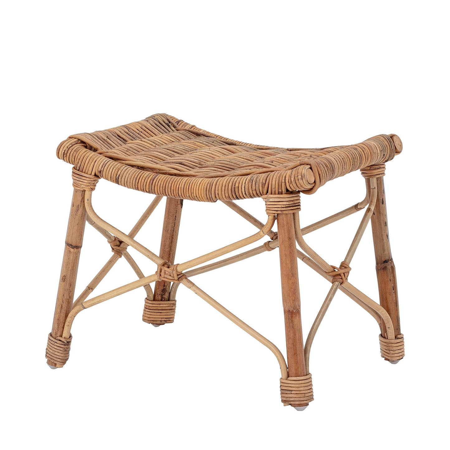 The Alberta Footrest by Bloomingville MINI is a very beautiful and useful footrest that you can use in many ways. The footrest is made of rattan and has a natural colour and is a perfect addition to the children's room.   Dimensions: L36xH28,5xW25,5 cm  Wipe clean with a moist cloth.  Variations in size & shape may occur due to materials. Indoor use only