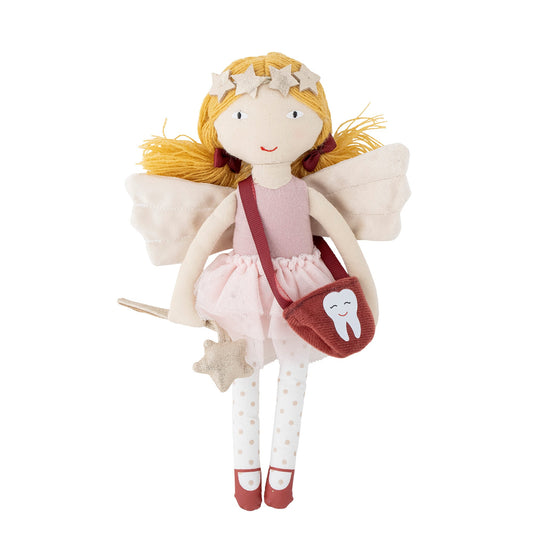 Generosa Home & Living. Fedora The Tooth Fairy by Bloomingville MINI is a cute little tooth fairy with a bag that can store children's lost teeth. The little tooth fairy is fun to play with and can help make losing teeth a fun and memorable experience for children.  It comes in a beautiful gift box with a peek window, making it the perfect gift idea.  L15xH24xW3 cm
