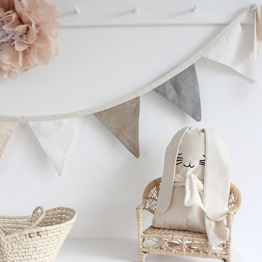 Bunting- white, beige and grey - Generosa Home & Living -  - 