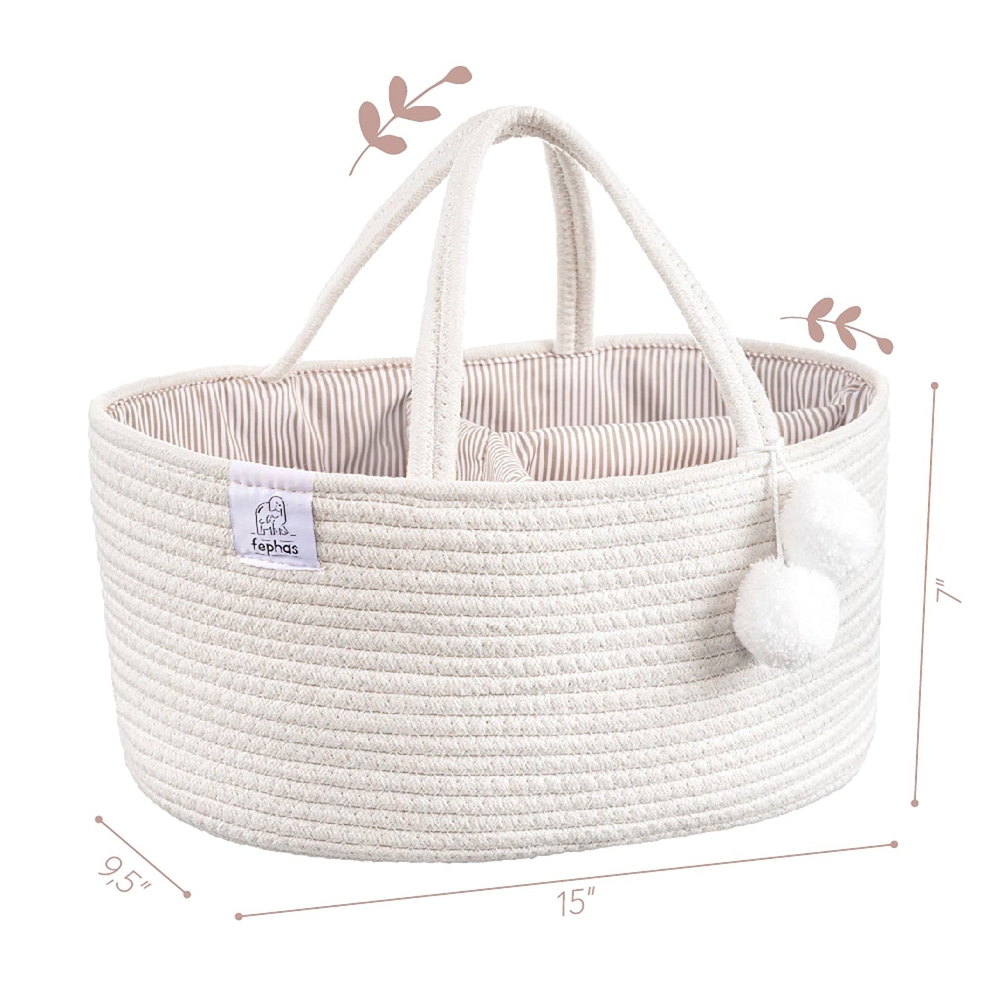 Rope Nappy Caddy-Off White
