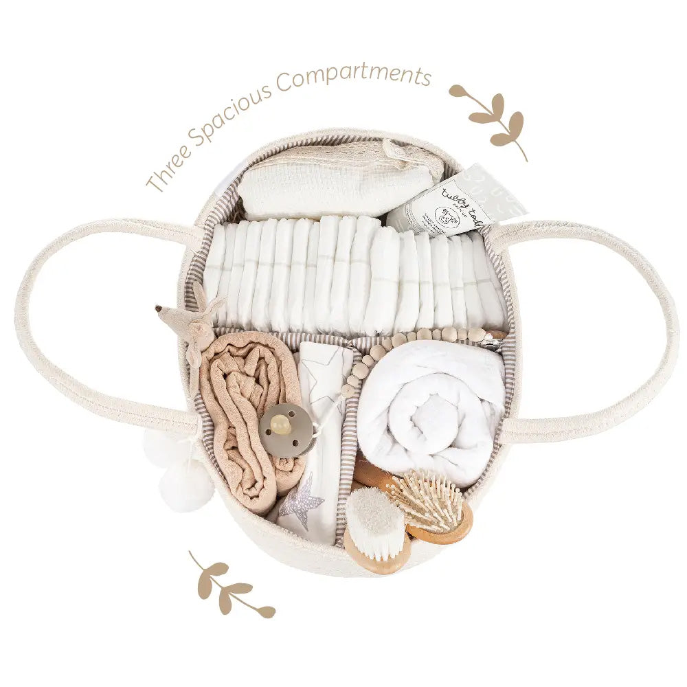 Rope Nappy Caddy-Off White
